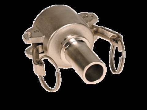 Camlock koblingshus med slangestuds, type C, fra Alfotech. Kan anvendes til forskellige væske- eller gasledninger. Bestil enkel og robust kobling her.