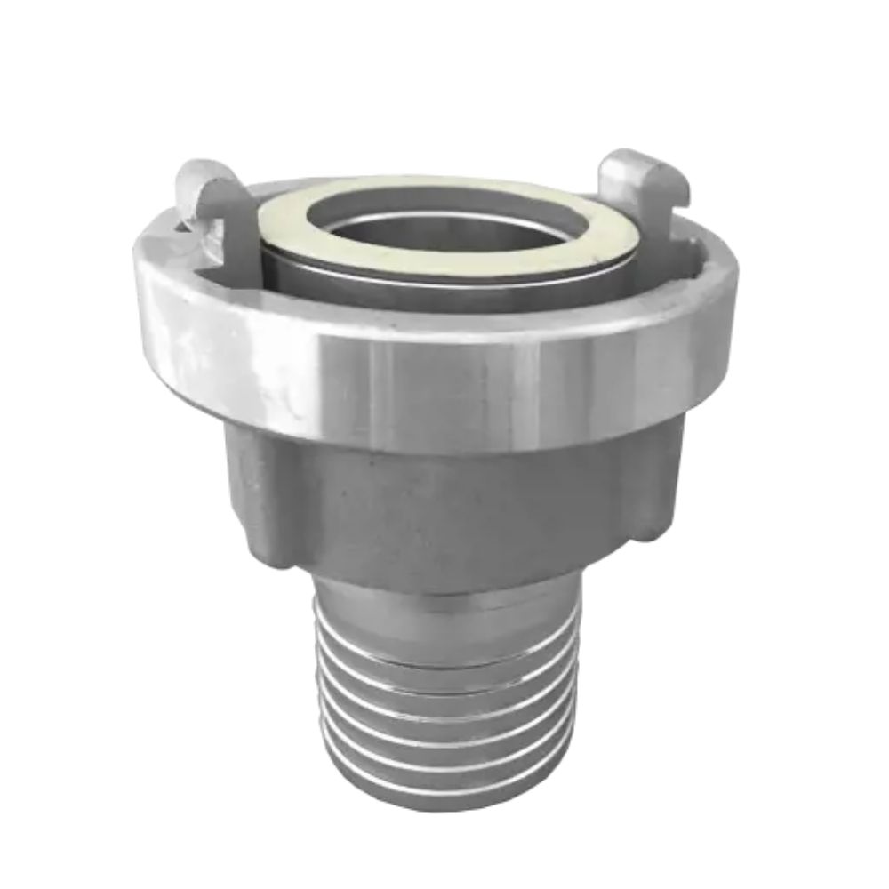 Robust og drejbar Storz-kobling m. slangestuds fremstillet i smedet aluminium. Anvendes til b.la. vandforsyning og pumpesystemer. Bestil Storz-koblinger her.