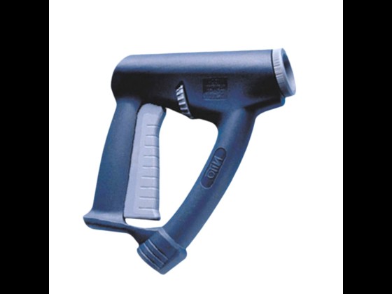 Robust industripistol med 3/4” gevind, justerbar stråle og aflåselig aftrækker. Tåler 25 bar og 90°C. Til spuling og sæbeudlægning. Bestil online i dag!