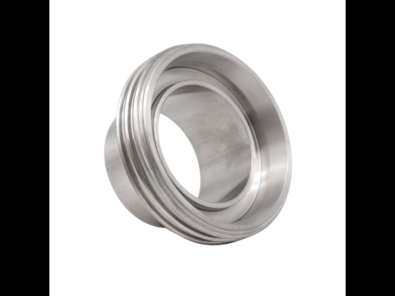 Rustfri DIN svejsenippel med krave designet til påsvejsning på mejerirør. Hygiejnisk og holdbar løsning til fødevareindustrien. Bestil online i dag.