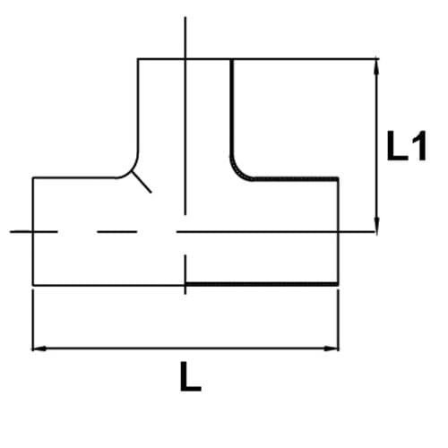T-stykke, DS/SMS, lang gren
