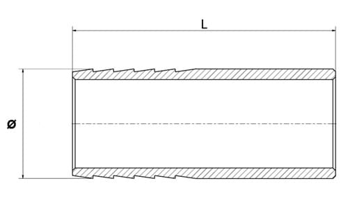 Slangestuds, svejsetilslutning