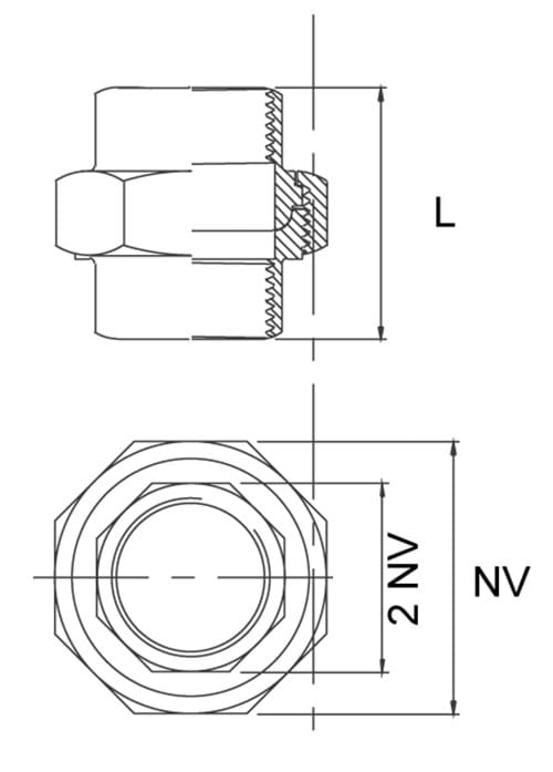 Union, konisk tætning, svejseende