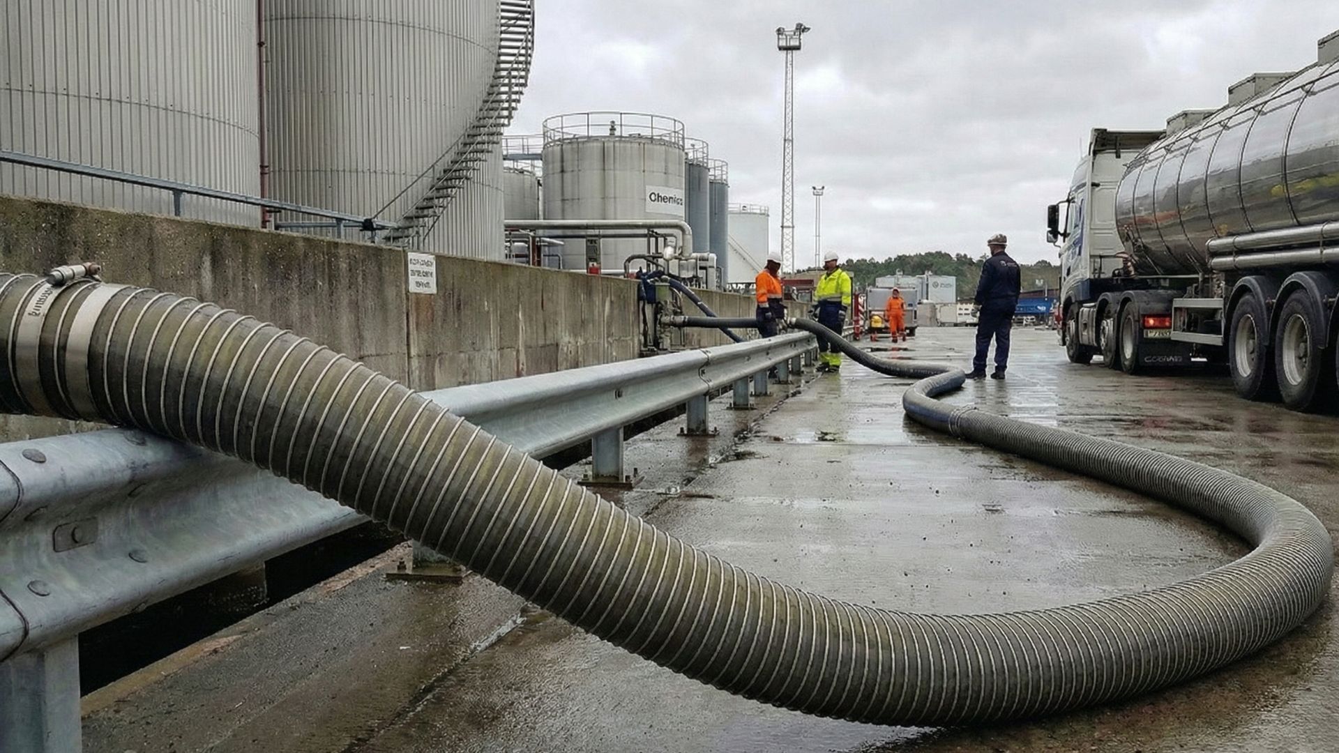 composite hose on tanks