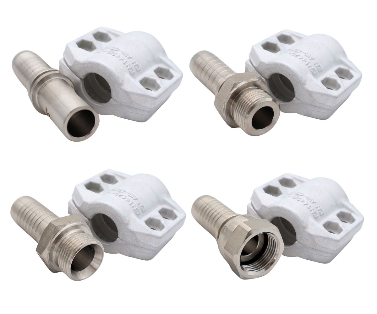 Aluminium klemarmatur for rørgevind, med studs i højeste kvalitet. Vi leverer et bredt udvalg af produkter til procesindustrien. Udforsk udvalget her!