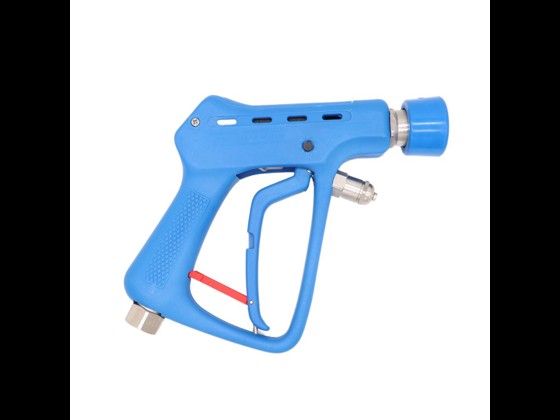 ST 3100 spulepistol til lavtryksrengøring og med lynkobling. Ergonomisk design, dæmpet aftrækker og rustfrie ventiler. Op til 150°C og 60 bar. Bestil i dag!