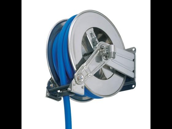 Alfotech's rustfrie slangeopruller AFT 1200-1300 AV er af høj kvalitet og kommer m. fjederoprulning. Passer til 3/4” (max 18 m) og 1” (max 15m) slange.