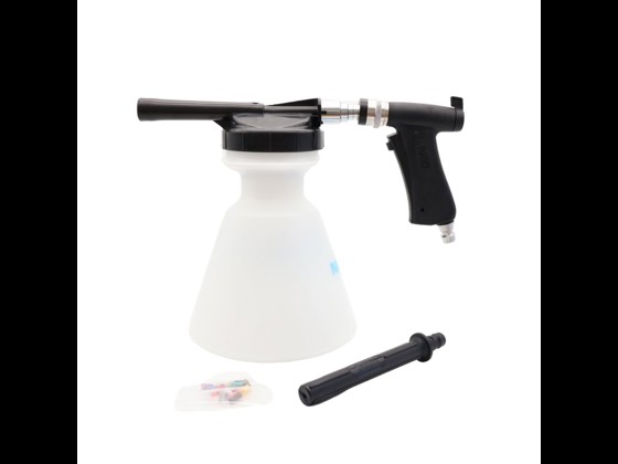 Spulepistol med 2,5 l beholder og 1/2” gevind. Lav vægt og trinløs regulering gør den ideel til rengøring i fødevareindustrien. Tåler 4 bar. Bestil online!