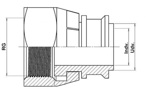 Svejsefitting til bælgslange, RG omløber