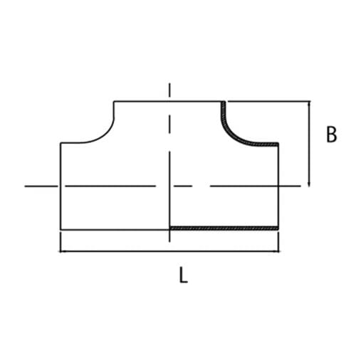 T-stykke, DIN rør, svejst