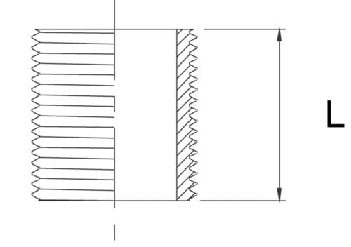 Nippelrør, sammenskåret