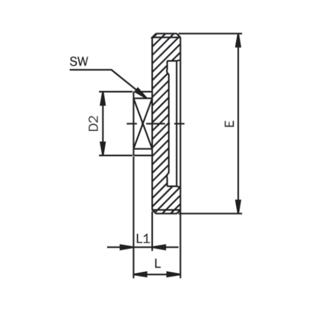 Blind nippel, aseptisk DIN 11864-1, serie A, DIN