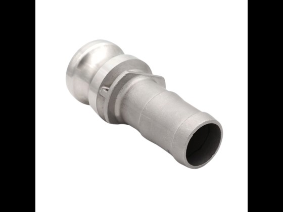 Camlock koblingsstuds for klembakker, type E, fra Alfotech. Kan anvendes til forskellige væske- eller gasledninger. Bestil enkel og robust kobling online.
