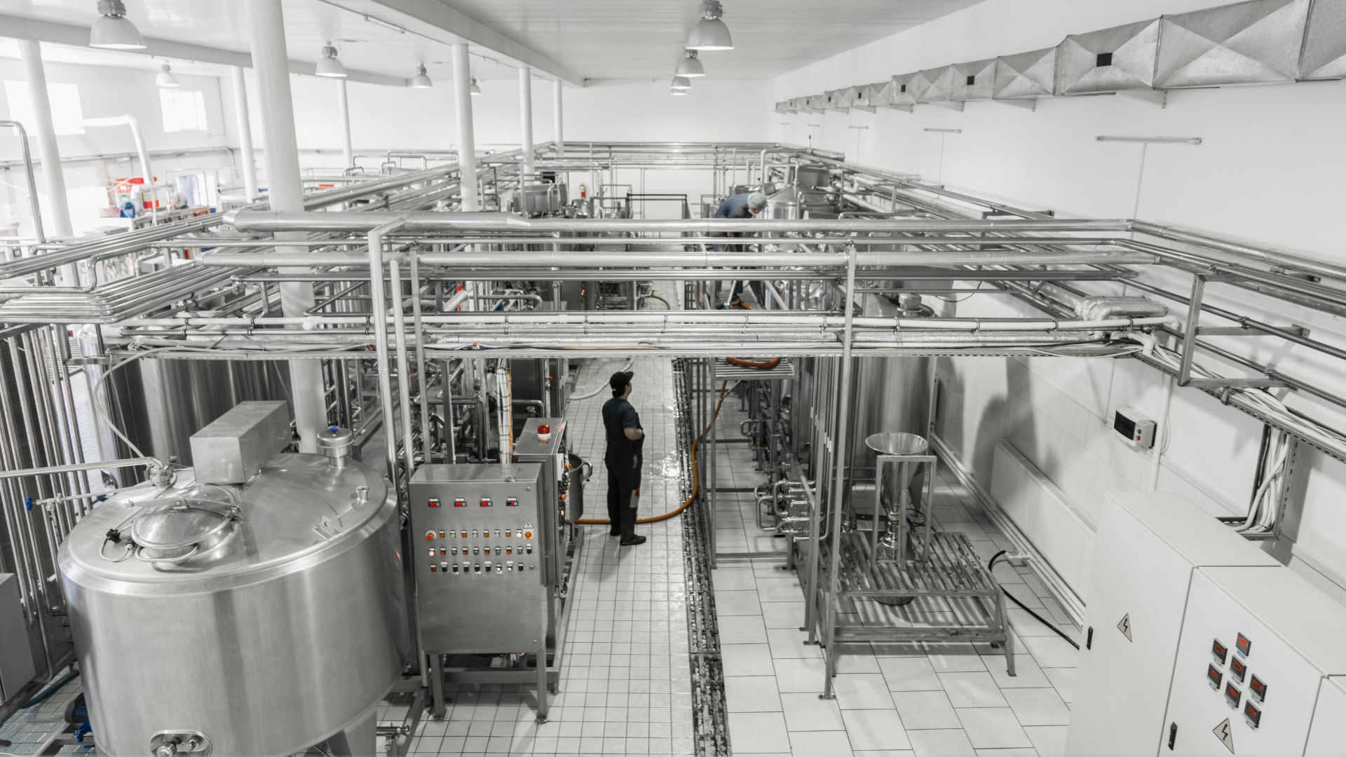 udstyr på mælkefabrik