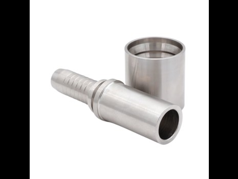 AFT Preskobling f. korrug PTFE slange m. flet & silikone, rørende