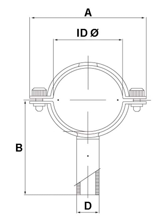 Rørbærer med skaft, DIN