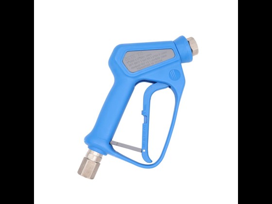 ST 2725 spulepistol til lavtryksanlæg med svirvel, lynkobling og rustfri ventildele. Ergonomisk greb og EPDM pakninger. Op til 150°C og 80 l/min. Bestil i dag!