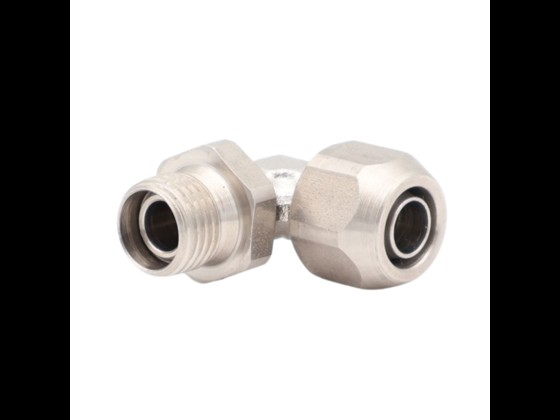 Robust push-on vinkel med svirvel og BSPP-gevind, fremstillet af rustfrit stål AISI 316. Lang levetid og højt sanitært niveau. Bestil via webshop her!