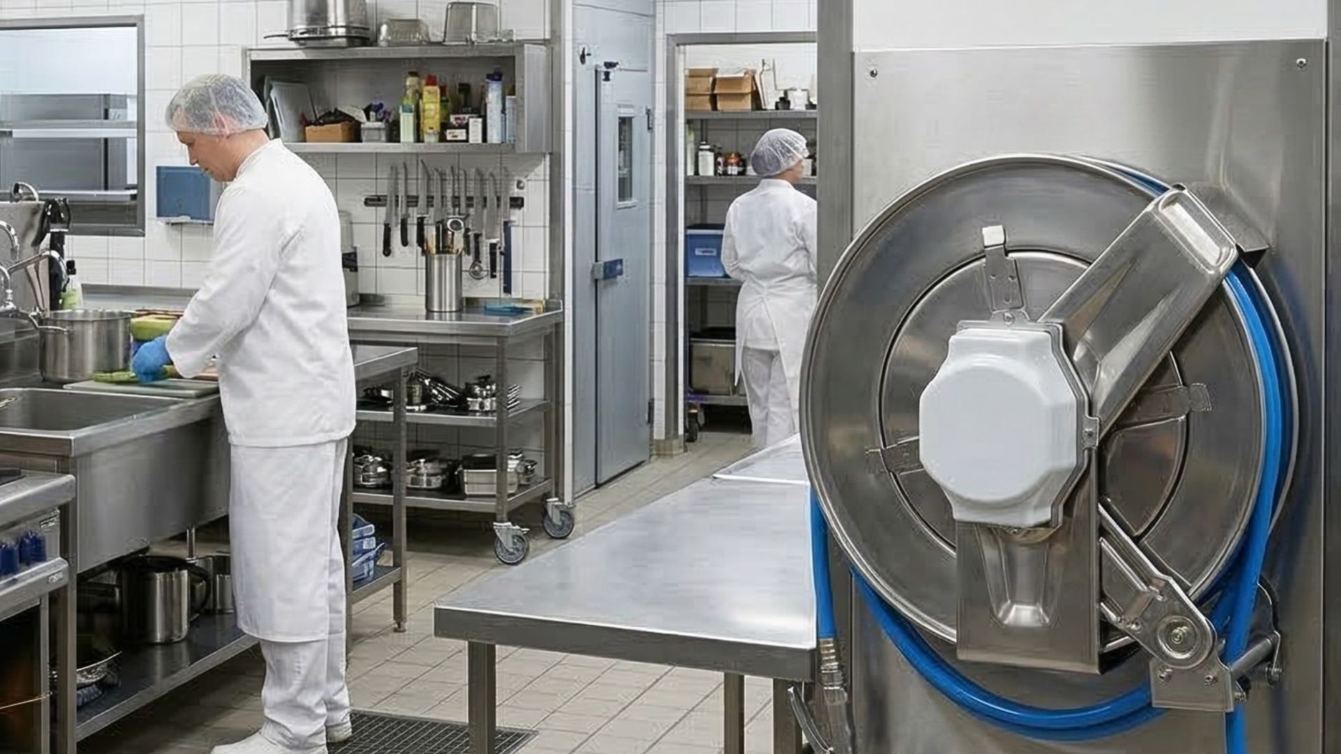 hose reel with a safety break