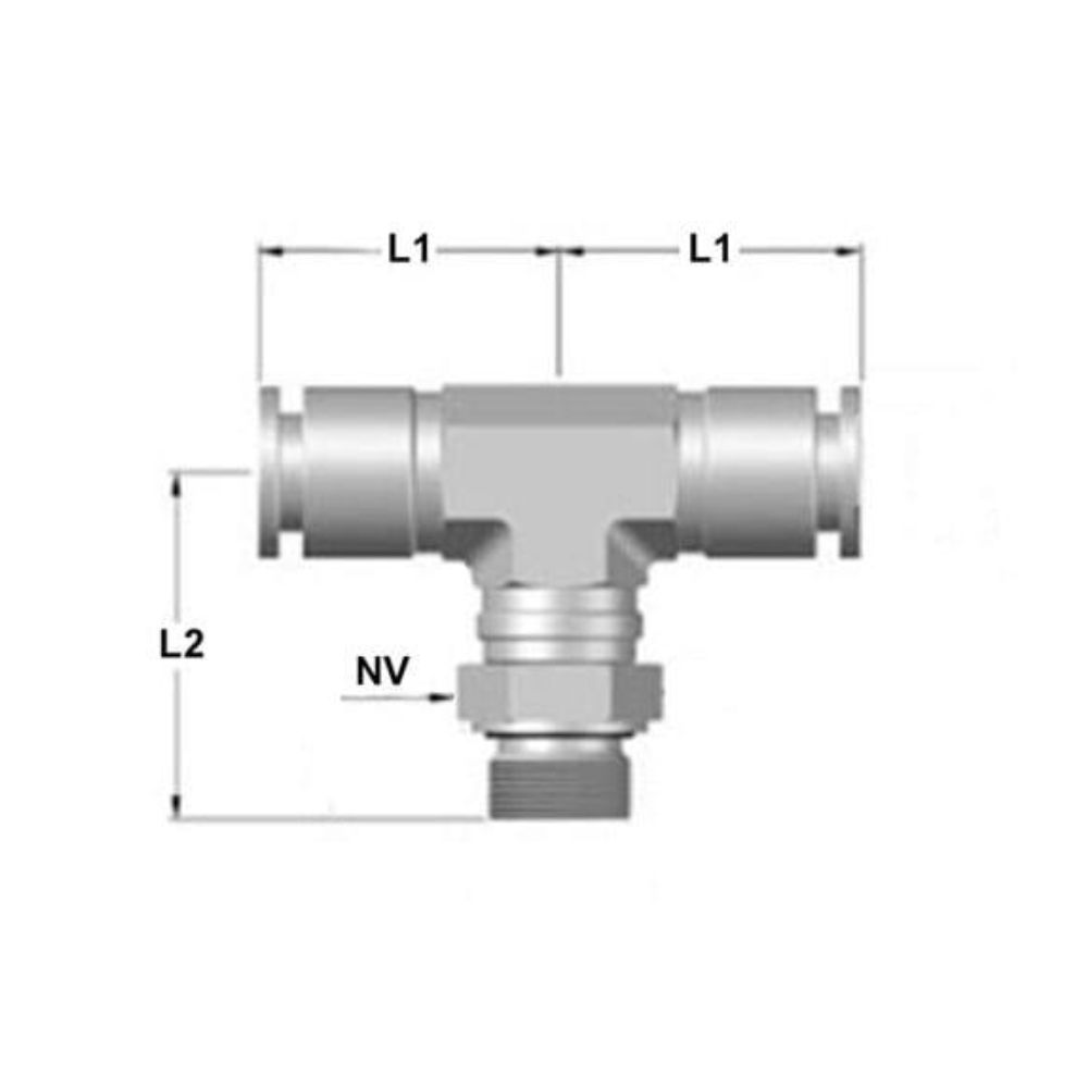 Push-in T-stykke, svirvel