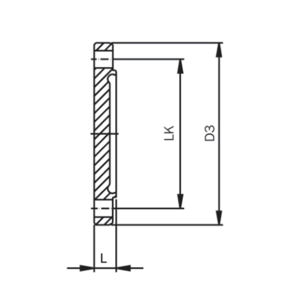 Flange blind nut, DIN, 11864, serie A