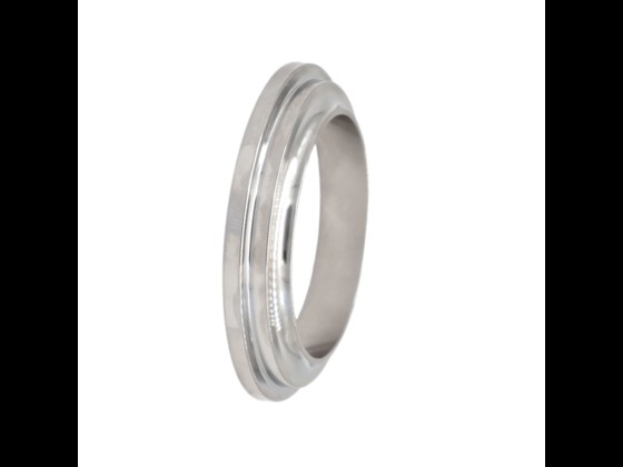 DS svejsekrave med indvendig overfladeruhed R 0,8 µ og batchnummer. Designet med krave til svejsning på mejerirør. Køb online!