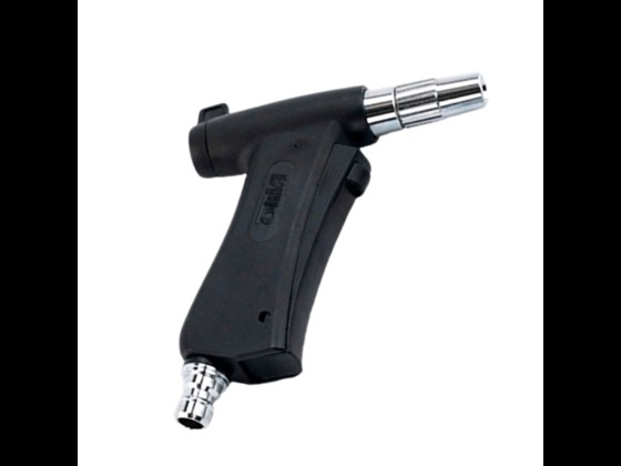 Spulepistol med koblingsnippel, 1/2” gevind, justerbar- og trinløs stråle (0–60°). Fremstillet i messing og rustfrit stål. Tåler 4 bar og 40°C. Bestil online!