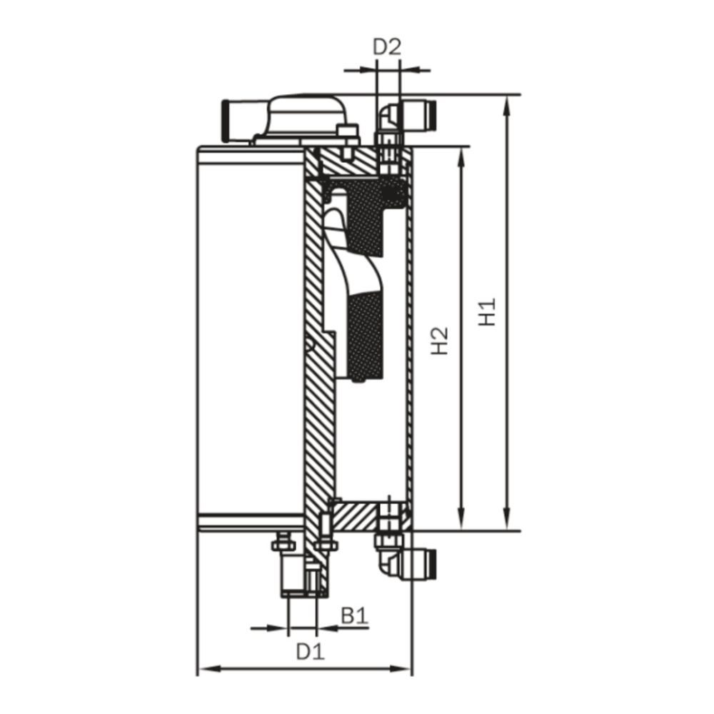 Aktuator til AWH-butterflyventil, luft/luft